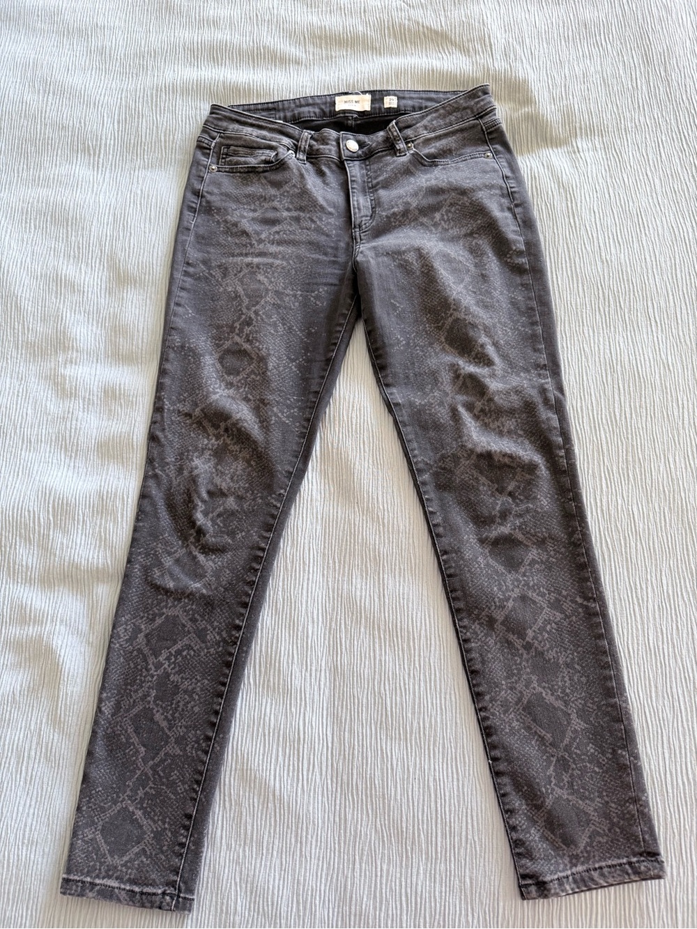 Miss Me Black Acid-Wash Skinny Jeans